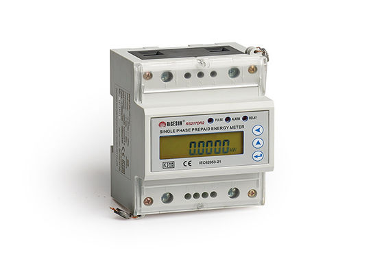 MODBUS 1 Phase AMI Energy Meter 35mm DIN EN 50022 Installation Complying