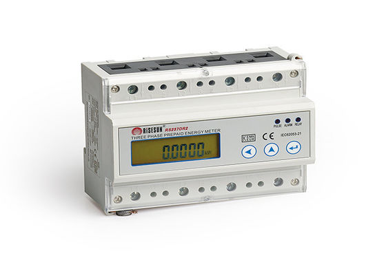 Smart 3ph 35mm Din Rail Energy Meter With Rs485 Port Sts Prepaid